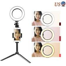8 Led Ring Light Dimmable Led Lighting Kit With Stand Phone Clip For Makeup Live Ebay In 2020 Led Ring Light Led Ring Dimmable Led