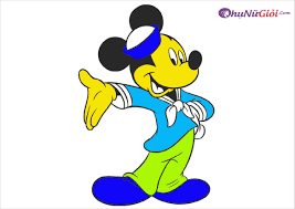 Tranh tô màu chuột Mickey siêu ngộ nghĩnh dành cho bé trai, bé gái