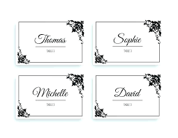 Template Free Printable Wedding Table Name Templates Names Template