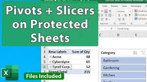 use pivot tables and slicers on