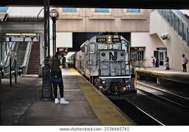 643 nj transit train images stock