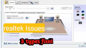 realtek hd audio manager windows 7 8 10