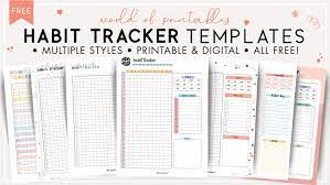 habit tracker templates world of