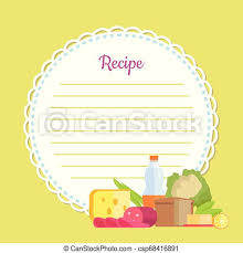 Pitch pro field armor standdard panel triple pack. Round Empty List For Homemade Dish Recipe Vector Recipe Round Cookbook In Yellow Decorated By Bottle Sausage And Cheese Canstock