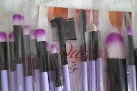 cosmetic brushes set purple basic
