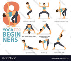 8 yoga poses for beginners infographic