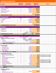excel template for marketing budget plan