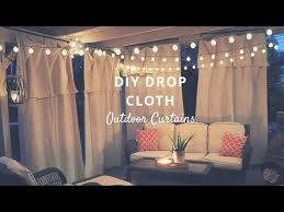 Diy Patio Drop Cloth Curtains