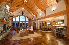 living room designs with exposed beams