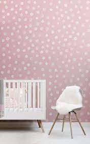 pink polka dot wallpaper mural