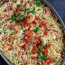 Mediterranean Shrimp And Pasta For One Recipe Recipes Pasta  gambar png