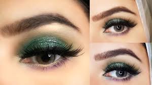 sea green glitter party eye makeup