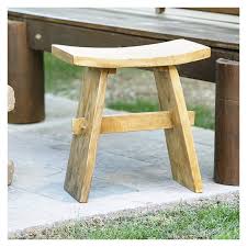 habibi japanese teak stool wood bench