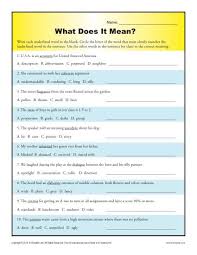 context clues worksheets for middle
