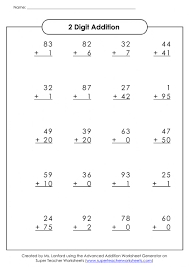 •addition without regrouping •subtraction without regrouping •addition with regrouping •subtraction with regrouping supplies: 2 Digit Addition No Regrouping 2 Worksheet