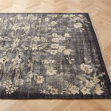 black fl wool area rug 9 x12