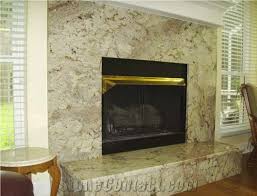 Taupe White Granite Fireplace Surround