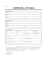 horse bill of template get free