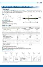 isolator polarization beam combiner