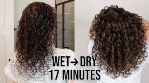 fast drying curly hair routine