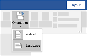 change page orientation to landscape or