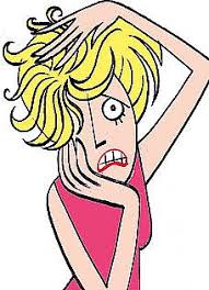 Image result for worried cartoon of lady