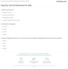 An update to google's expansive fact database has augmented its ability to answer questions about animals, plants, and more. Flag Day Quiz Worksheet For Kids Study Com