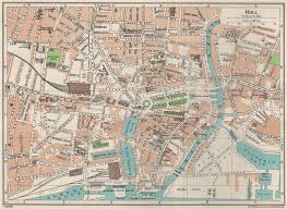 Details About Hull Vintage Town City Map Plan Yorkshire 1957 Old Vintage Chart