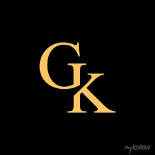 Vector Of G Letter Combined With K