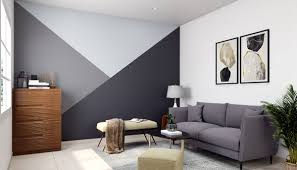 Grey Wall Paint Design For Living Rooms