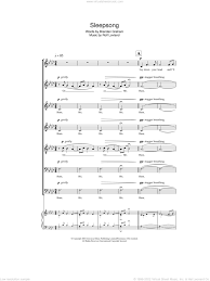 sleepsong sheet for choir pdf
