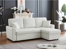 Rasoo Full Size Sofa Bed Pu Leather