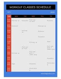 free workout schedule templates in
