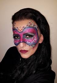 carnival masquerade makeup lace mask