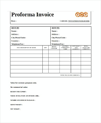 Simple Proforma Invoice Templates Word Proforma Invoice