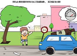 traffic safety cartoon ilration