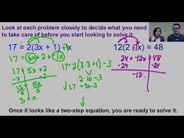 Solving Multi Step Equations Part 2