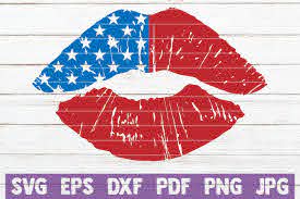 Usa Lips Cut File Graphic By Mintymarshmallows Creative Fabrica