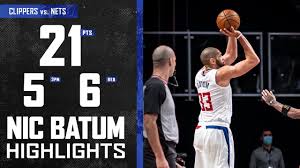 Nic batum is one of seven 2021 free agents for the la clippers. Nicolas Batum 21 Pts 5 3pm Was Dialed In Vs Brooklyn Nets La Clippers Youtube