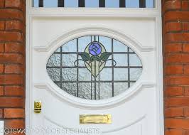 White 1920s Front Door With Oval