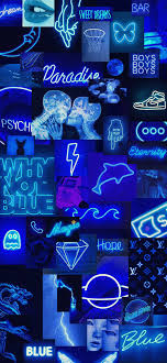 blue neon aesthetic wallpapers