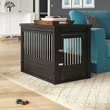 Dog Pet Crate Wooden End Table