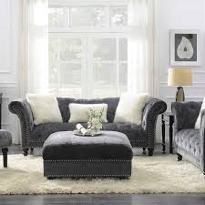hutton ii tufted sofa charcoal gray
