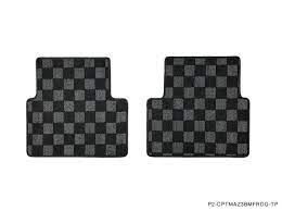 checd carpet floor mats set