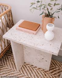 Elegant Stone Side Table