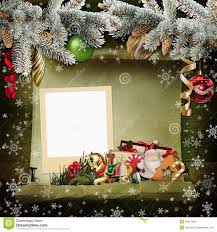 Christmas Background With Frame And Beautiful Christmas Decorations