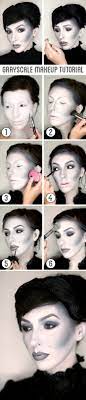 grayscale makeup tutorial for halloween