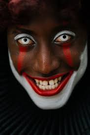 creepy clown makeup free stock photo