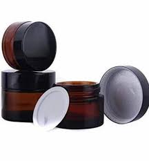 15gm Amber Glass Jars For Cosmetics