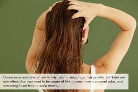 using onion juice olive oil for hair